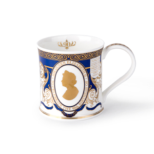 英国原产DUNOON丹侬Wessex型马克杯女王头像 黑色礼盒