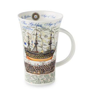 英国DUNOON丹侬峡谷型骨瓷马克杯启航的金色年华 黑色礼盒