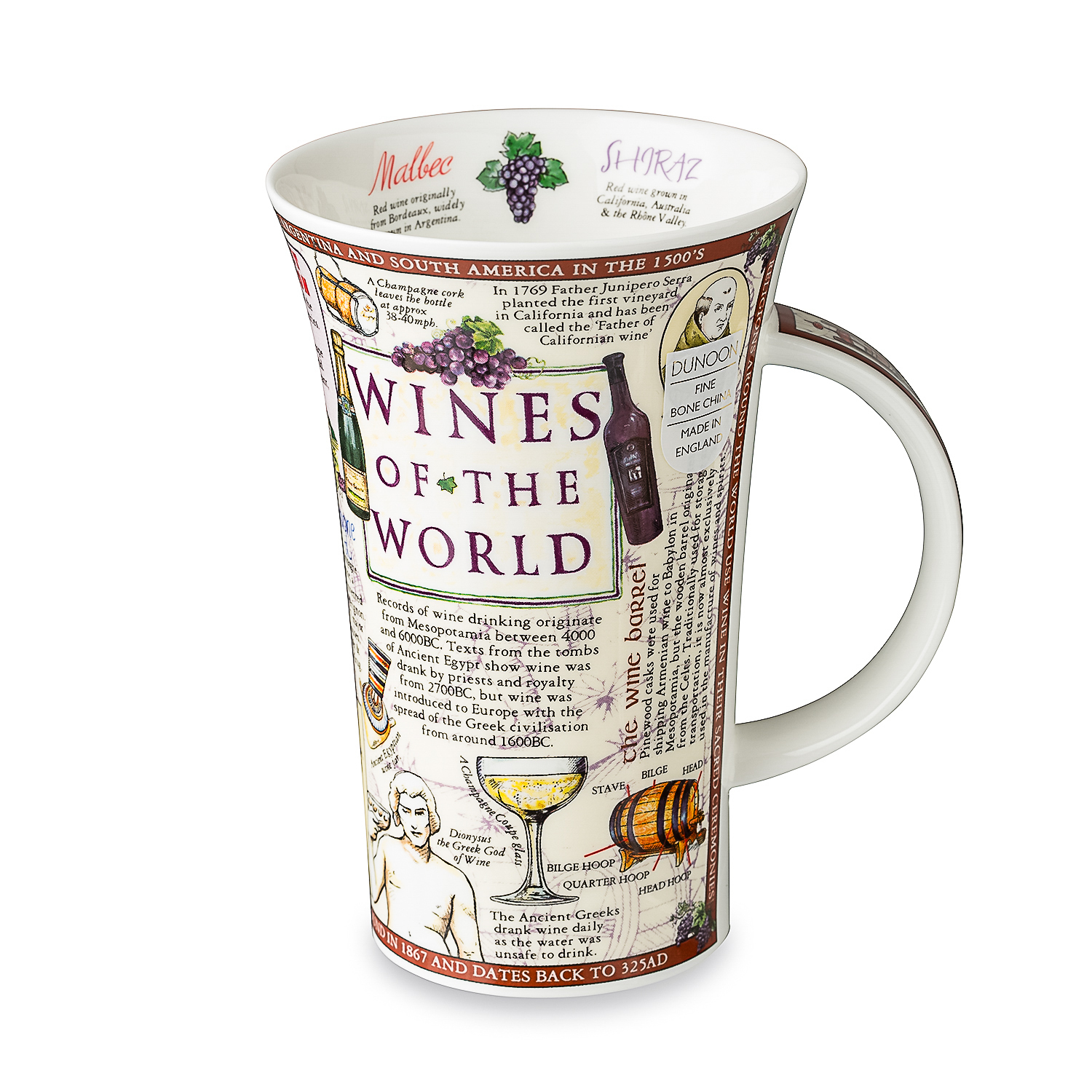 英国原产丹侬DUNOON骨瓷马克杯水杯峡谷杯型红酒世界 彩色