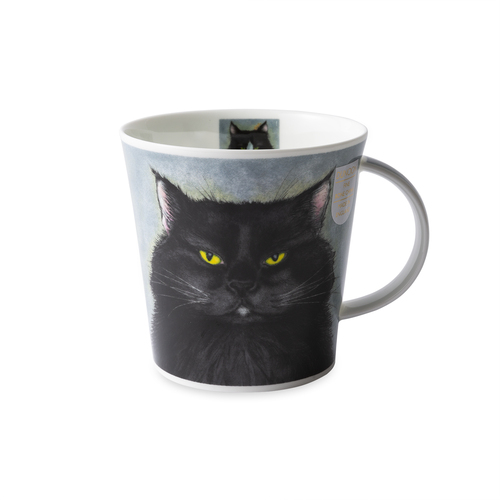英国丹侬DUNOON骨瓷创意马克杯水杯喵星人 黑猫 蓝色礼盒