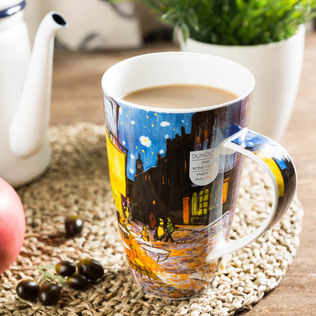 英国原产丹侬DUNOON骨瓷马克杯水杯印象主义系列夜间咖啡馆