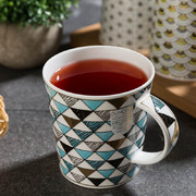 英国原产丹侬DUNOON骨瓷马克杯水杯撒马尔罕系列 蓝色礼盒