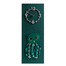 韩国原产dawon deco手绘3D绿色猫头鹰挂钟 家用室内挂钟 绿色