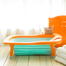 韩国原产Mathos Loreley浴盆澡盆便携感温可折叠浴盆 橙色