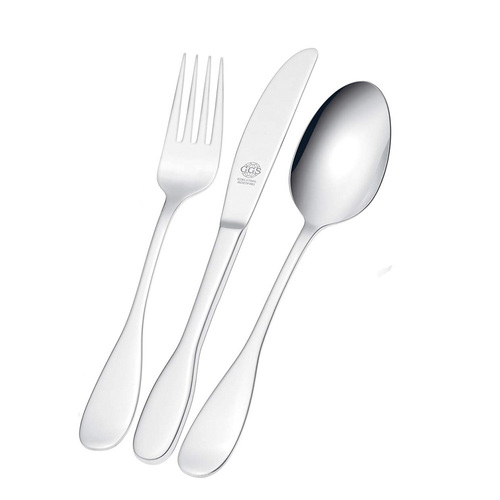 德国原产GGS不锈钢餐具套装不锈钢刀叉勺宽柄设计Laura系列 银色