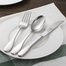 德国原产GGS不锈钢餐具套装不锈钢刀叉勺宽柄设计Laura系列 银色