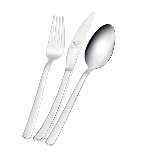 德国原产GGS餐具套装Jennifer2 不锈钢刀叉勺 弯柄设计 银色