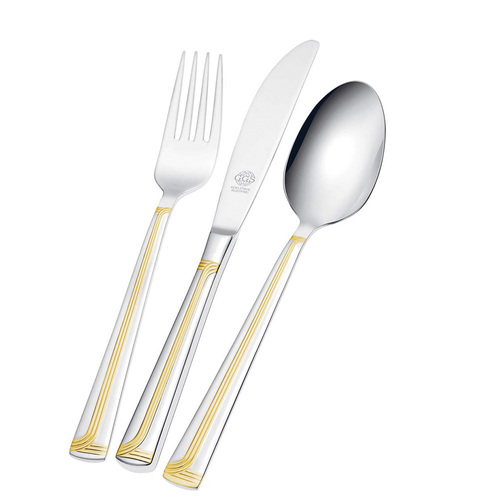 德国原产GGS不锈钢餐具套装不锈钢镀金刀叉勺Nicole系列 银色镀金