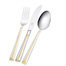 德国原产GGS不锈钢餐具套装不锈钢镀金刀叉勺Nicole系列 银色镀金