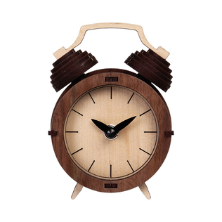 韩国原产WOODSUM木板手拼古典小座钟木座钟座钟摆件