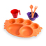 韩国原产Uinlui甘蔗儿童餐具宝宝餐盘创意餐具套装5件套 彩色