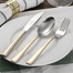 德国原产GGS不锈钢餐具套装Lina 不锈钢刀叉勺 镀金边缘 银色镀金
