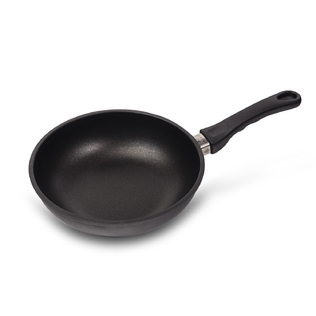 德MAMMUT高品质重型铸铝LATON涂层防粘中式炒锅24cm