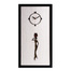 韩国原产dawon deco手绘3D非洲女孩相框挂钟个性创意挂钟 棕色