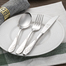 德国原产GGS餐具套装不锈钢刀叉勺树叶图案Jeanette系列 银色