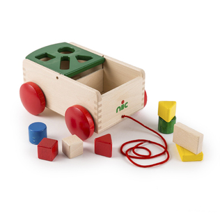 德国原产nic儿童积木益智玩具可拉小卡车