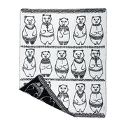 瑞典fabulous goose棉质婴儿毯120*150cm小熊黑白