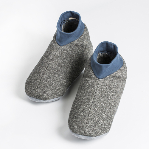 新西兰原产Classic Sheepskin成人冬季便携羊毛家居鞋防滑 灰色