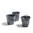 丹麦essey Mini Bin Bin创意褶皱废纸篓垃圾桶垃圾篓小号 黑色