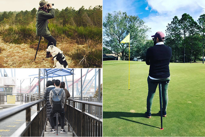 丹麦原产SITPACK便携式户外旅行排队可伸缩折叠椅 黑色 第2代