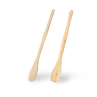 瑞典原产Skandinavisk Hemslojd杜松木色拉勺餐具勺套装