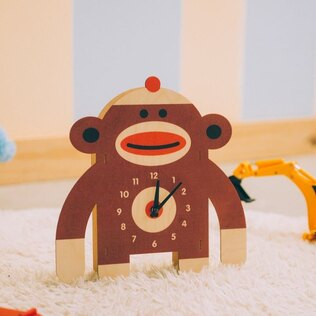 美国原产MODERN MOOSE 大嘴猴卡通木质挂钟