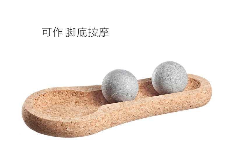 芬兰原产HUKKA滑石按摩球石器 灰色