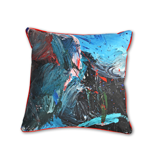 澳大利亚原产SQ STUDIO生物可降解油墨印刷方形亚麻抱枕靠垫