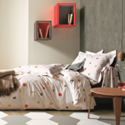 法国原产BLANC DES VOSGES密织全棉网格系列被套床罩