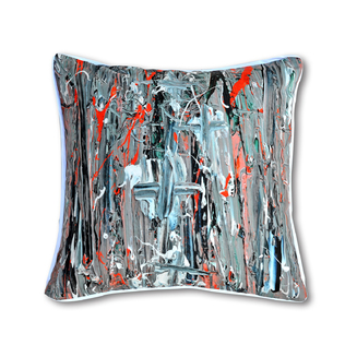 澳大利亚原产SQ STUDIO生物可降解油墨印刷方形亚麻抱枕靠垫