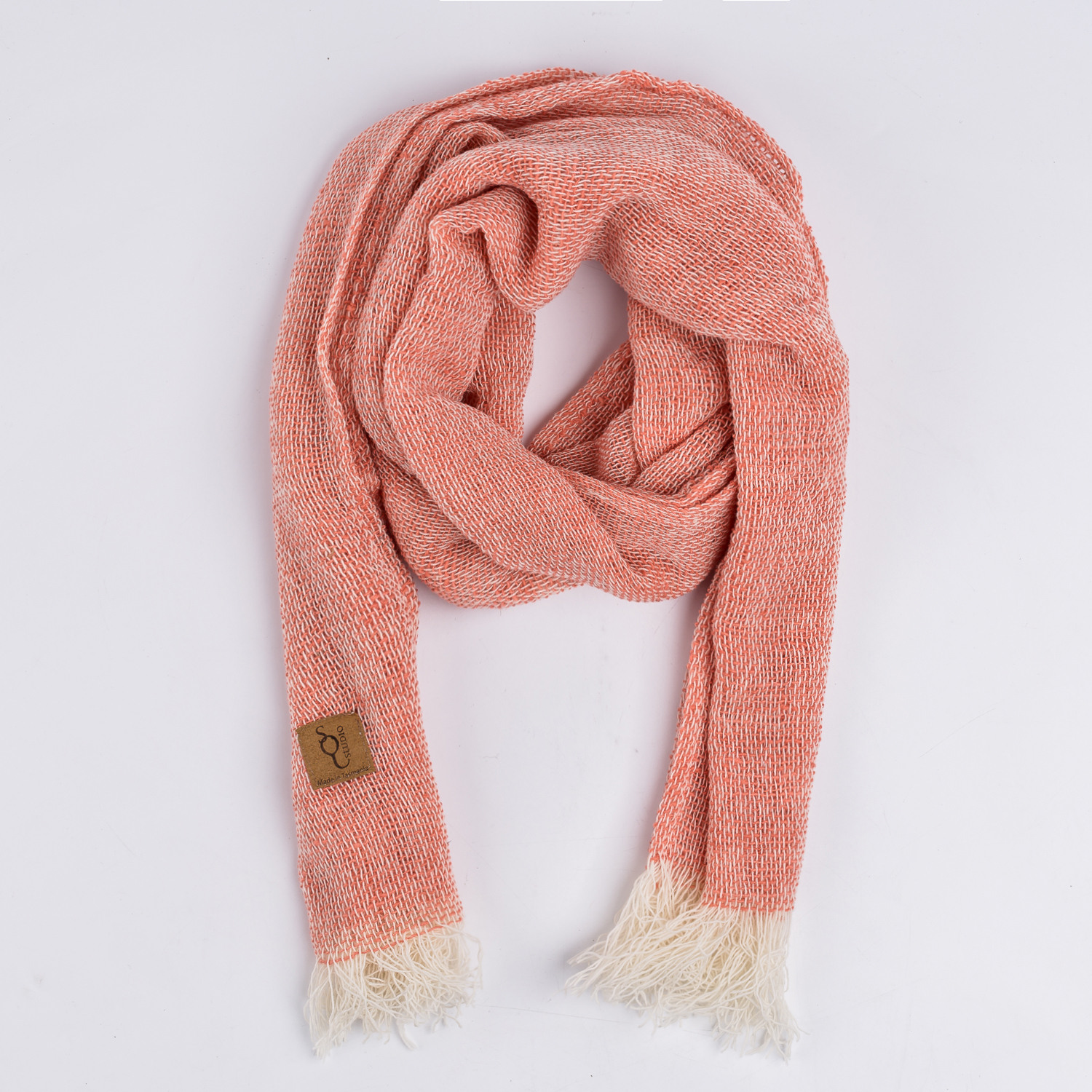 澳大利亚原产sq studio美利奴羊毛女士围巾女式羊毛围巾 浅粉色