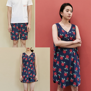 韩国原产JO'S LOUNGE 夏日家居服休闲服睡衣情侣苹果华夫