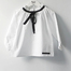 韩国原产Roanjane纯棉套头罩衫童装上衣长袖衣 白色 M