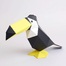 日本原产KAKU KAKU3D立体纸质拼图动物纸模儿童DIY玩具 托哥巨嘴鸟