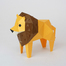 日本原产KAKU KAKU3D立体纸质拼图动物纸模儿童DIY玩具 狮子