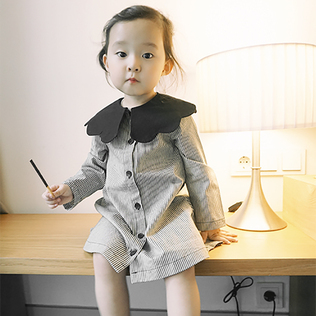 韩国原产Roanjane纯棉条纹衬衫上衣开衫