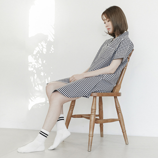 韩国原产JO'S LOUNGE 纯棉家居服休闲服睡衣睡裙方格