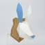 日本原产KAKU KAKU3D立体纸质拼图动物纸模儿童DIY玩具 兔子