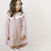 韩国原产Roanjane纯棉条纹衬衫上衣开衫&nbsp;粉色&nbsp;M