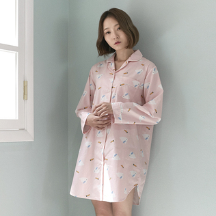 韩国原产JO'S LOUNGE纯棉家居服休闲睡衣睡裙胡萝卜白兔