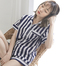 韩国原产JO'S LOUNGE 纯棉家居服休闲服睡衣套装条纹 蓝条
