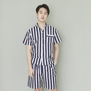 韩国原产JO'S LOUNGE纯棉家居服休闲服睡衣套装条纹