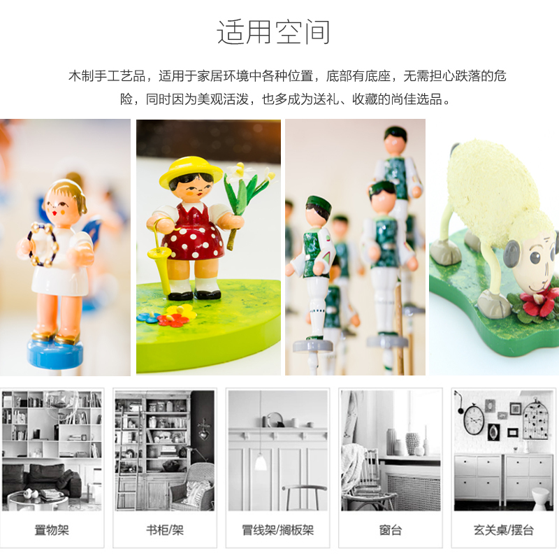 德国原产Kunstgewerbe Uhlig手工艺品木偶守护天使指挥家