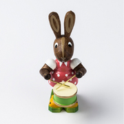 德国原产Kunstgewerbe Uhlig木质摆件 “敲鼓的精灵兔”系列