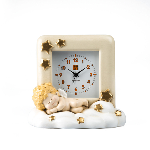 意大利原产EGAN房间装饰座钟钟表时钟沉睡丘比特 沙色