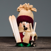 德国原产Christian Ulbricht木质手工香薰木偶滑冰的宝宝