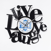 意大利原产DIS C'O'CLOCK生活的爱与笑黑胶唱片碟挂钟钟表