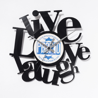 意大利原产DIS C'O'CLOCK生活的爱与笑黑胶唱片碟挂钟钟表