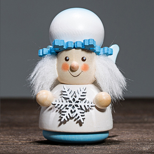 德国原产Christian Ulbricht木质手工艺品摆件雪巫不倒翁