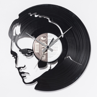 意大利原产DIS C'O'CLOCK国王黑胶唱片碟挂钟钟表